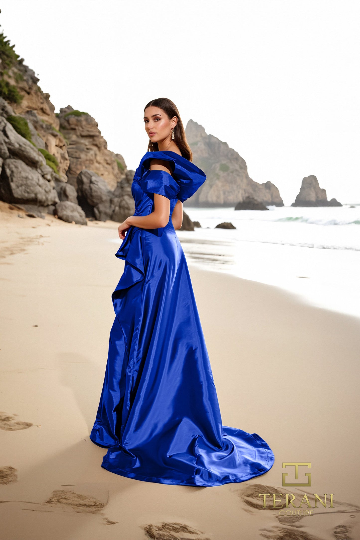 Terani Couture 252E5148 Long Formal Slit Evening Dress