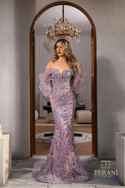 Terani Couture 252E5196 Long Fitted Formal Corset Bodycon Evening Dress