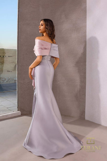 Terani Couture 252M5324 Ruffle Long Mermaid Formal Evening Dress