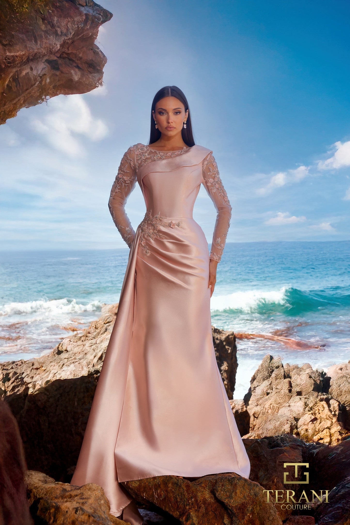 Terani Couture 252M5344 Long Formal Mother of the Bride Dress
