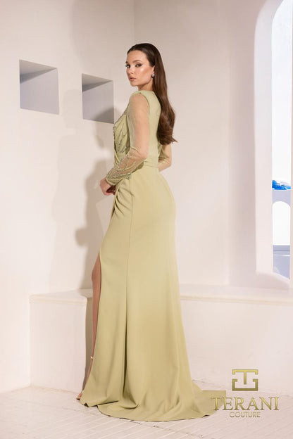 Terani Couture 252M5377 Long Sleeve Mother of the Bride Formal Dress