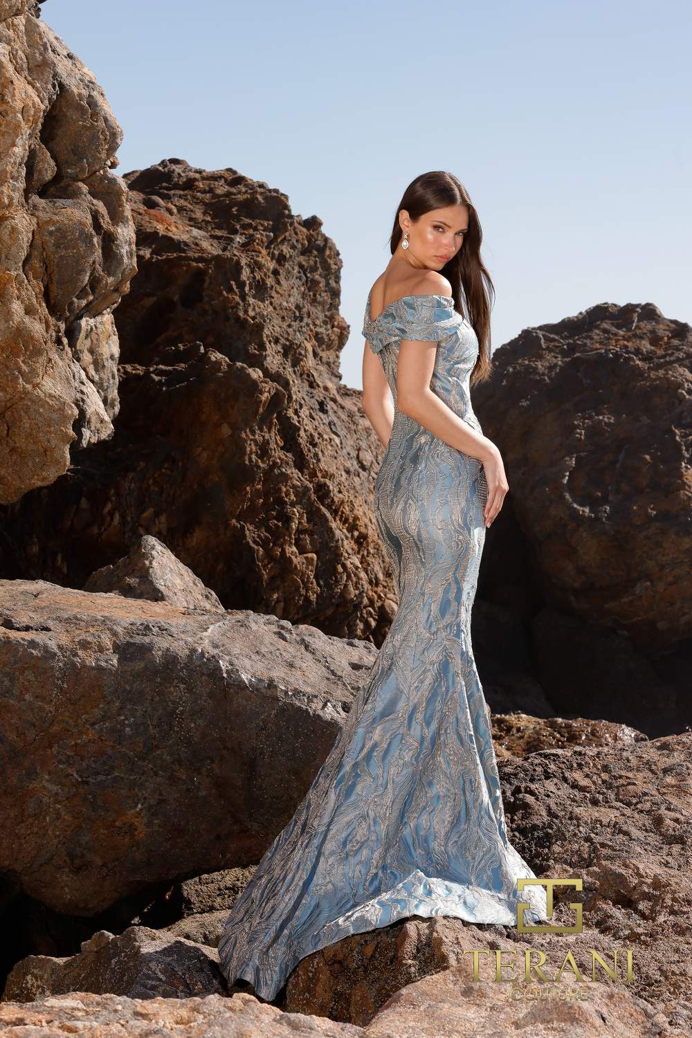 Terani Couture 252M5520 Long Evening Formal Bodycon Fitted Dress
