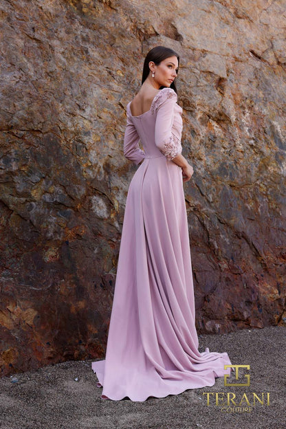 Terani Couture 252M5338 Long Mother of the Bride Overskirt Formal Dress