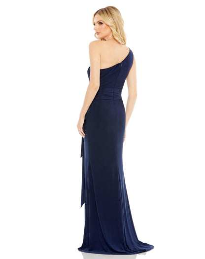 Long One Shoulder Formal Gown One Shoulder Detail Mac Duggal 26581