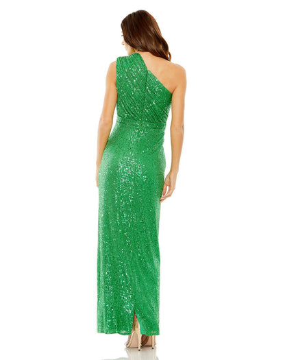 Long One Shoulder Formal Prom Gown One Shoulder Detail Mac Duggal 26694