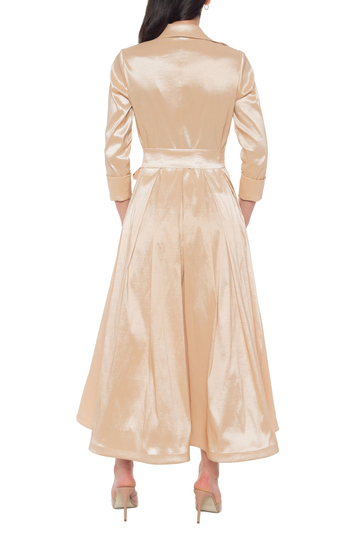 Marina 268350 Midi Length A Line Cocktail Pocket Dress