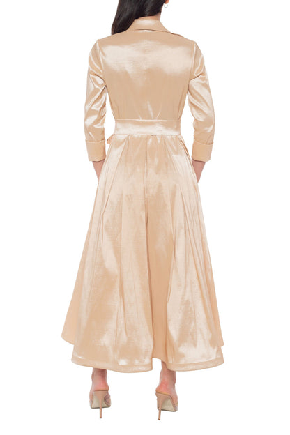 Marina 268350 Midi Length A Line Cocktail Pocket Dress
