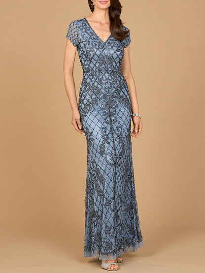 Lara Dresses 28865 Formal Long Beaded Mermaid Evening Dress