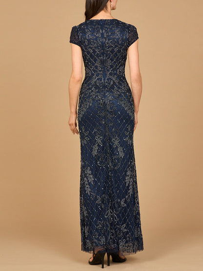 Lara Dresses 28865 Formal Long Beaded Mermaid Evening Dress