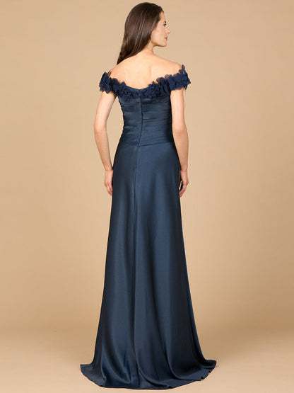 Lara Dresses 28917 Long 3D Floral Applique A Line Formal Dress