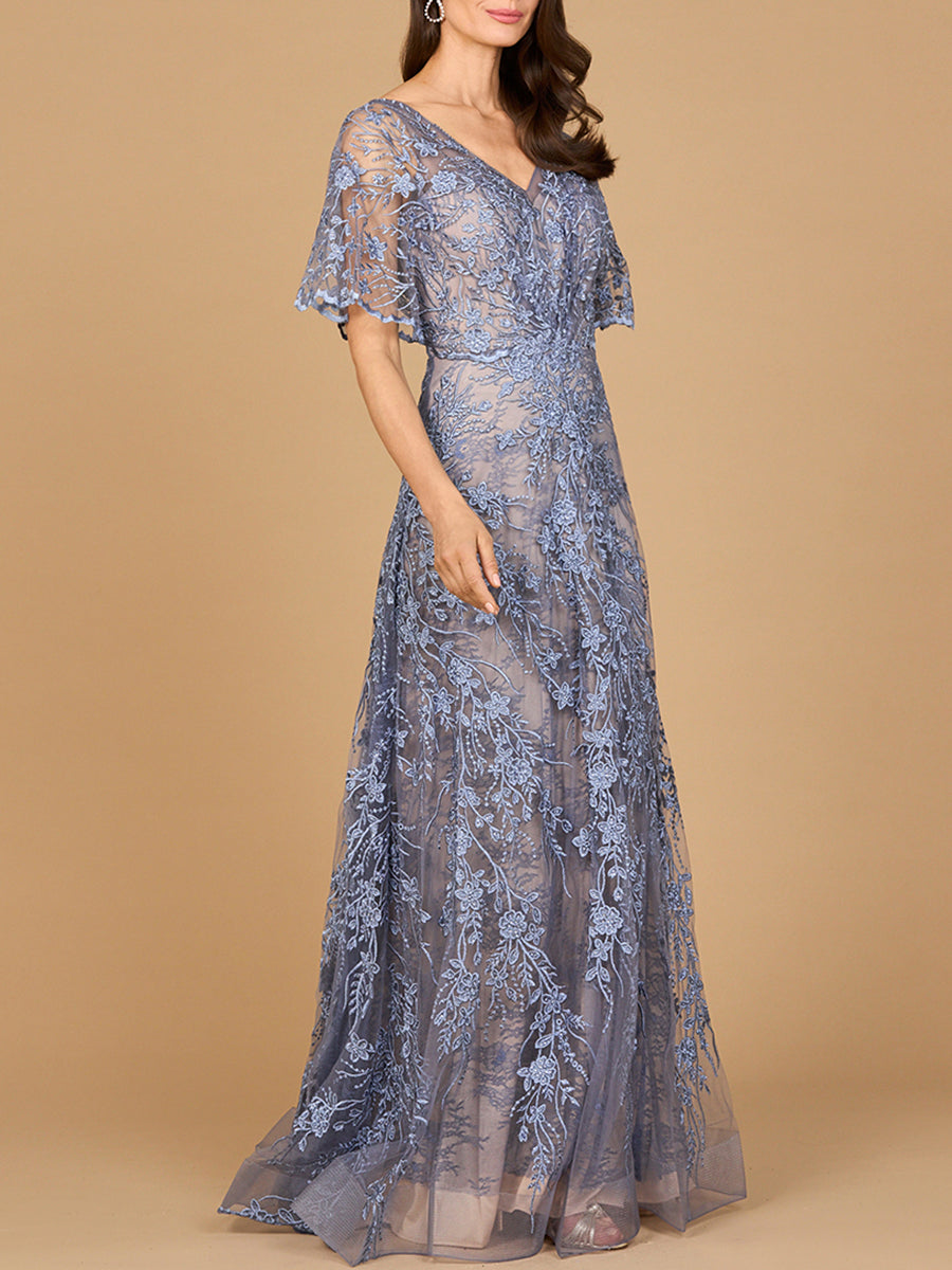Lara Dresses 28923 Long Lace Formal A Line Dress