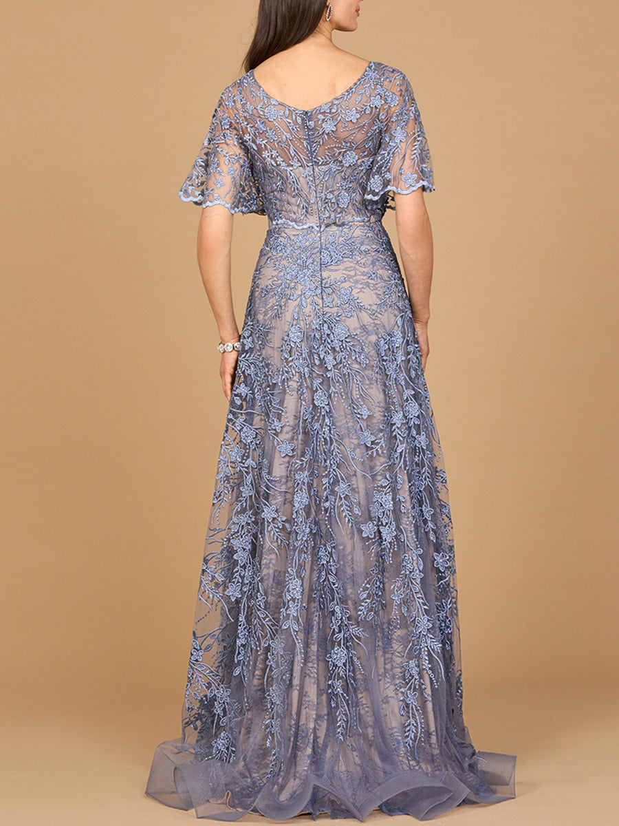 Lara Dresses 28923 Long Lace Formal A Line Dress