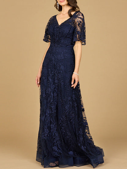 Lara Dresses 28923 Long Lace Formal A Line Dress