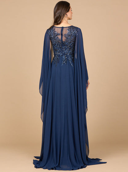 Lara Dresses 28968 Mother of the Bride Long Formal Cape Dress