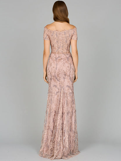 Lara Dresses 29002 Long Mermaid Formal Lace Prom Dress