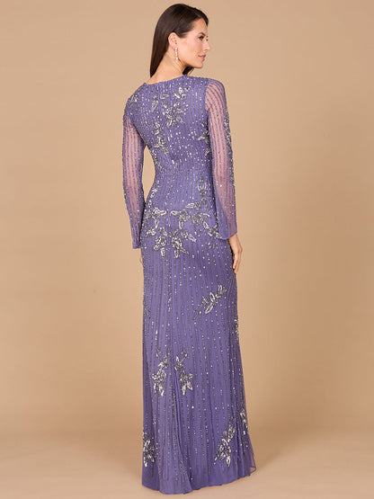Lara Dresses 29079 Long Sleeve Formal Beaded Evening Dress