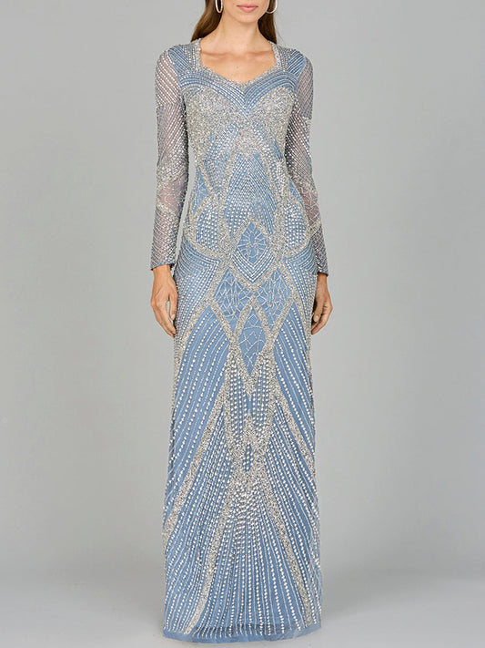 Lara Dresses 29112 Beaded Long Sleeve Mother of the Bride Formal Dress