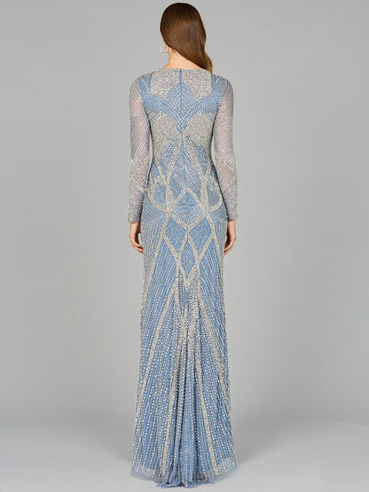 Lara Dresses 29112 Beaded Long Sleeve Mother of the Bride Formal Dress