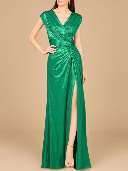 Lara Dresses 29124 Fitted Long Formal Metallic Evening Dress