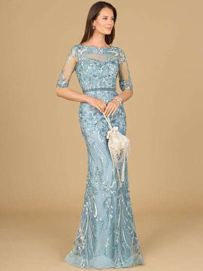 Lara Dresses 29129 Fitted Long Lace Formal Evening Mermaid Dress