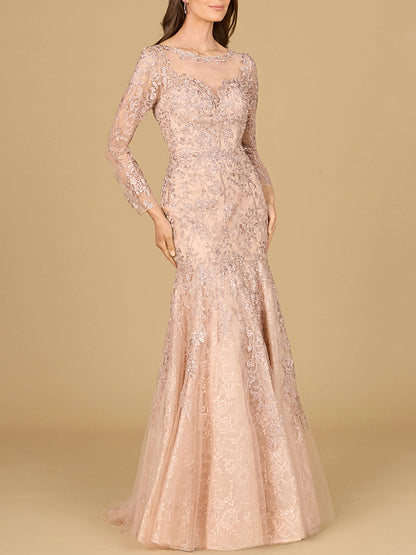 Lara Dresses 29130 Mermaid Lace Applique Long Formal Evening Dress