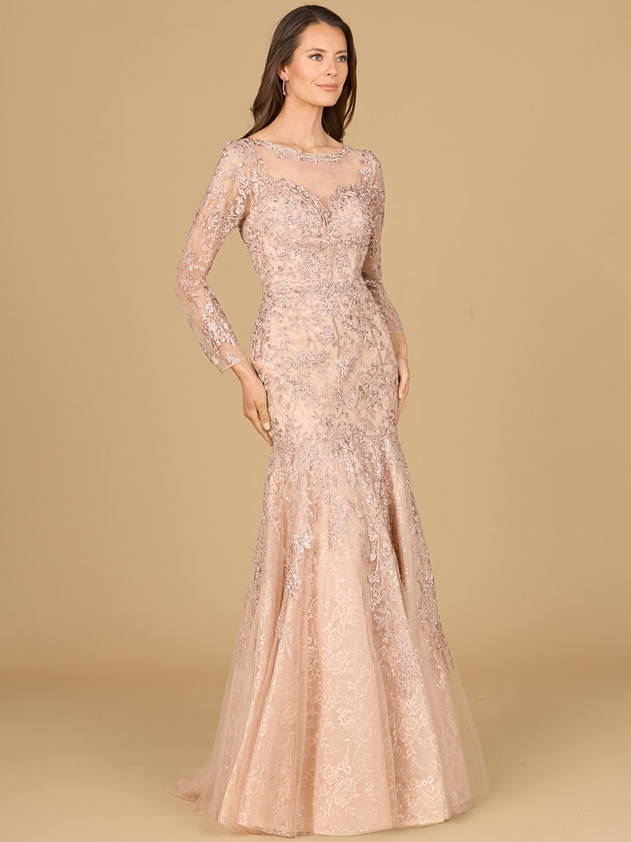 Lara Dresses 29130 Mermaid Lace Applique Long Formal Evening Dress