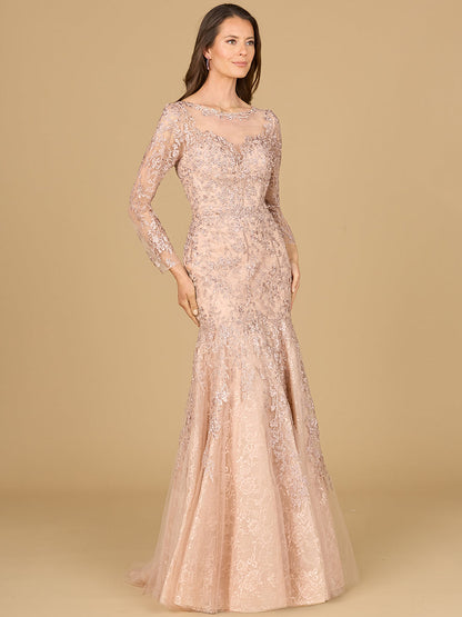 Lara Dresses 29130 Mermaid Lace Applique Long Formal Evening Dress