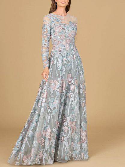 Lara Dresses 29145 Long A Line Mother of the Bride Beaded Dress