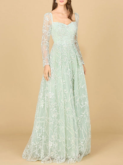Lara Dresses 29151 Long Mother of the Bride Beaded Lace Dress