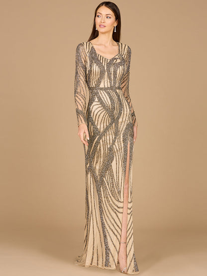 Lara Dresses 29165 Beaded Long Sleeve Formal Evening Dress