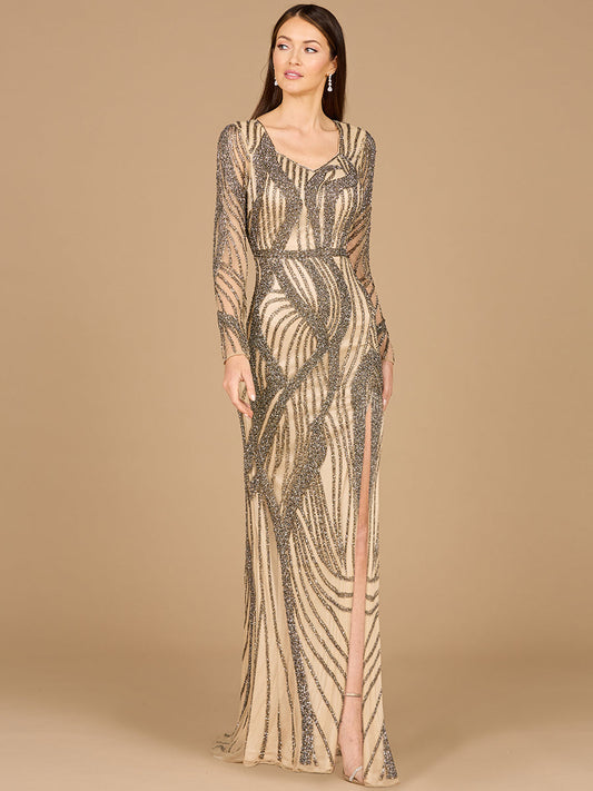 Lara Dresses 29165 Beaded Long Sleeve Formal Evening Dress