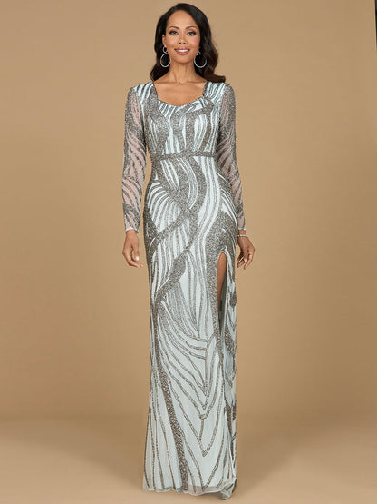 Lara Dresses 29165 Beaded Long Sleeve Formal Evening Dress