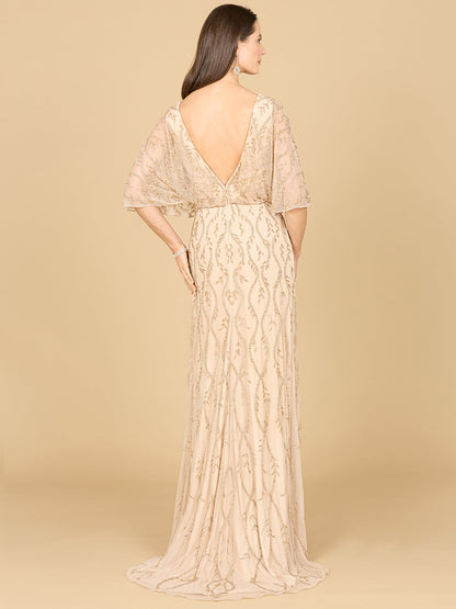 Lara Dresses 29319 Long Formal Beaded Modest Mother of the Bride Dress
