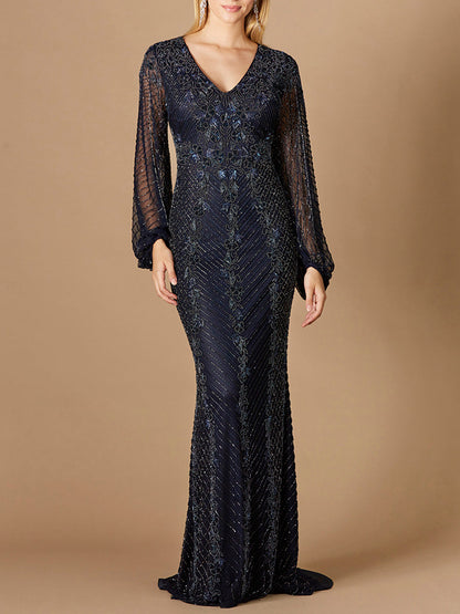 Lara Dresses 29338 Long Formal Mother of the Bride Beaded Dress
