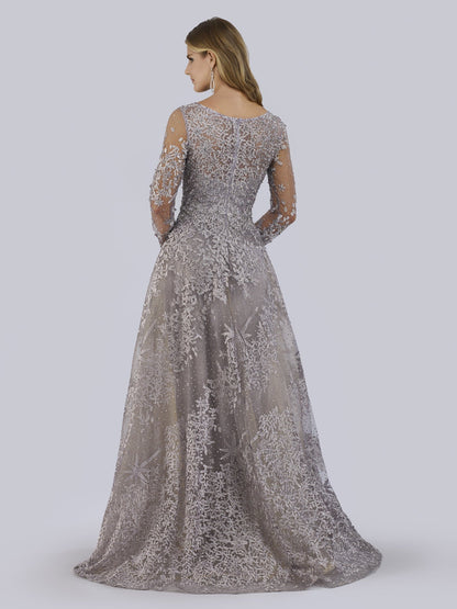 Lara Dresses 29759 Long Formal Lace Evening A Line Dress