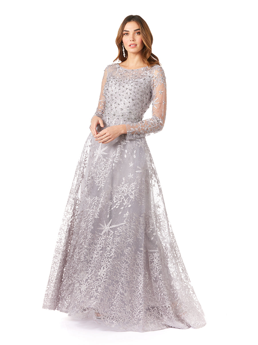 Lara Dresses 29759 Long Formal Lace Evening A Line Dress