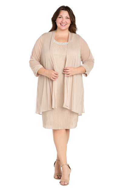 Plus Size Glitter Dress Jacket Dress R&M Richards 3007W