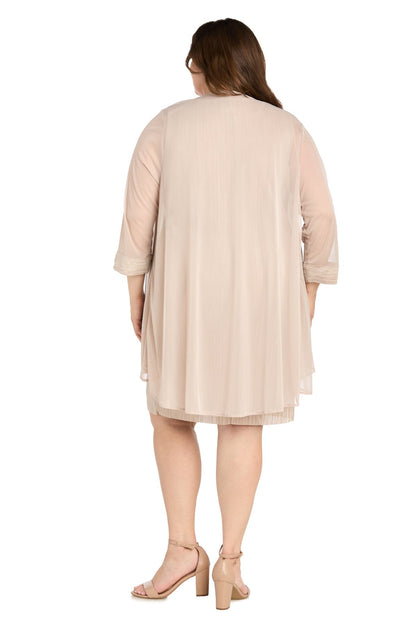 Plus Size Glitter Dress Jacket Dress R&M Richards 3007W