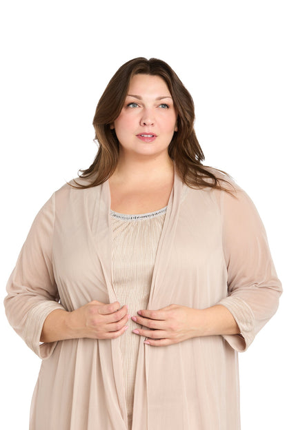 Plus Size Glitter Dress Jacket Dress R&M Richards 3007W