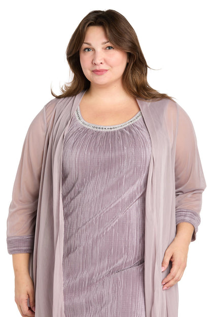 Plus Size Glitter Dress Jacket Dress R&M Richards 3007W