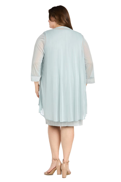 Plus Size Glitter Dress Jacket Dress R&M Richards 3007W