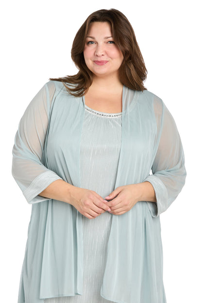 Plus Size Glitter Dress Jacket Dress R&M Richards 3007W
