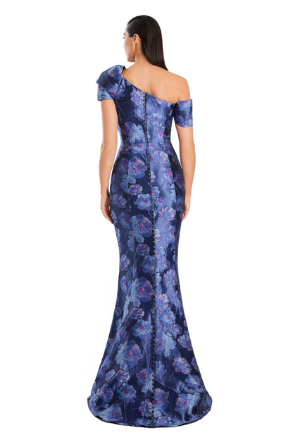 Alexander by Daymor 3050S25 Pleated Long Formal Printed Evening Dress