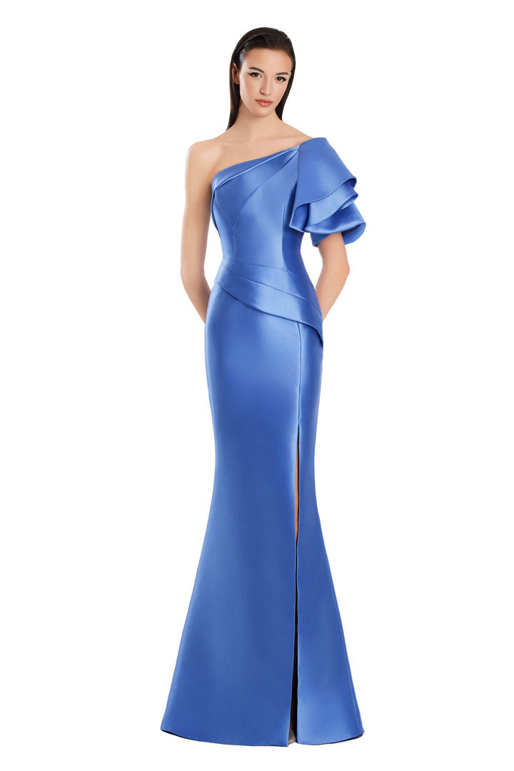 Alexander by Daymor 3051S25 Long Evening Gown Slit Formal Pleated Dress