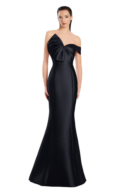 Alexander by Daymor 3052S25 Pleated Long Formal Mermaid Prom Evening Dress