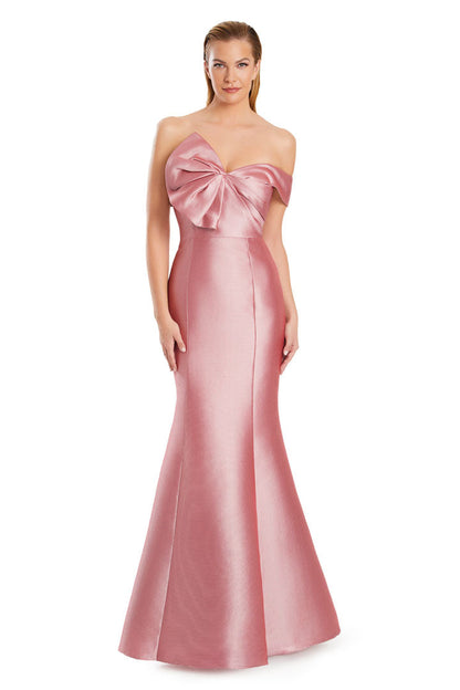 Alexander by Daymor 3052S25 Pleated Long Formal Mermaid Prom Evening Dress