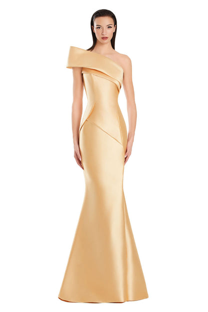 Alexander by Daymor 3068S25 Pleated Long Formal Mermaid Prom Dress