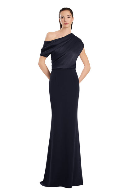 Alexander by Daymor 3083S25 Pleated Long Formal Fitted Evening Dress