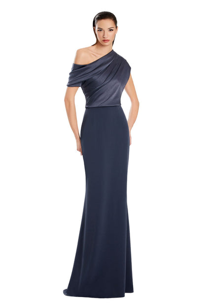 Alexander by Daymor 3083S25 Pleated Long Formal Fitted Evening Dress