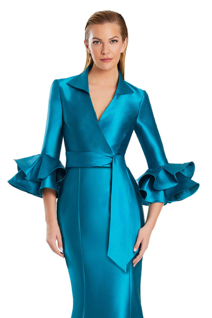Alexander by Daymor 3087S25 Long Evening Gown Formal Ruffled Dress